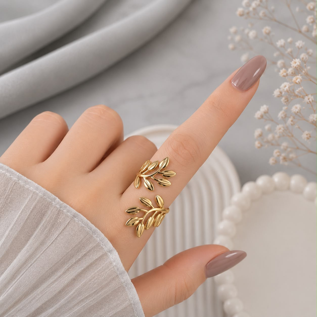 Leaf (Adjustable Ring)