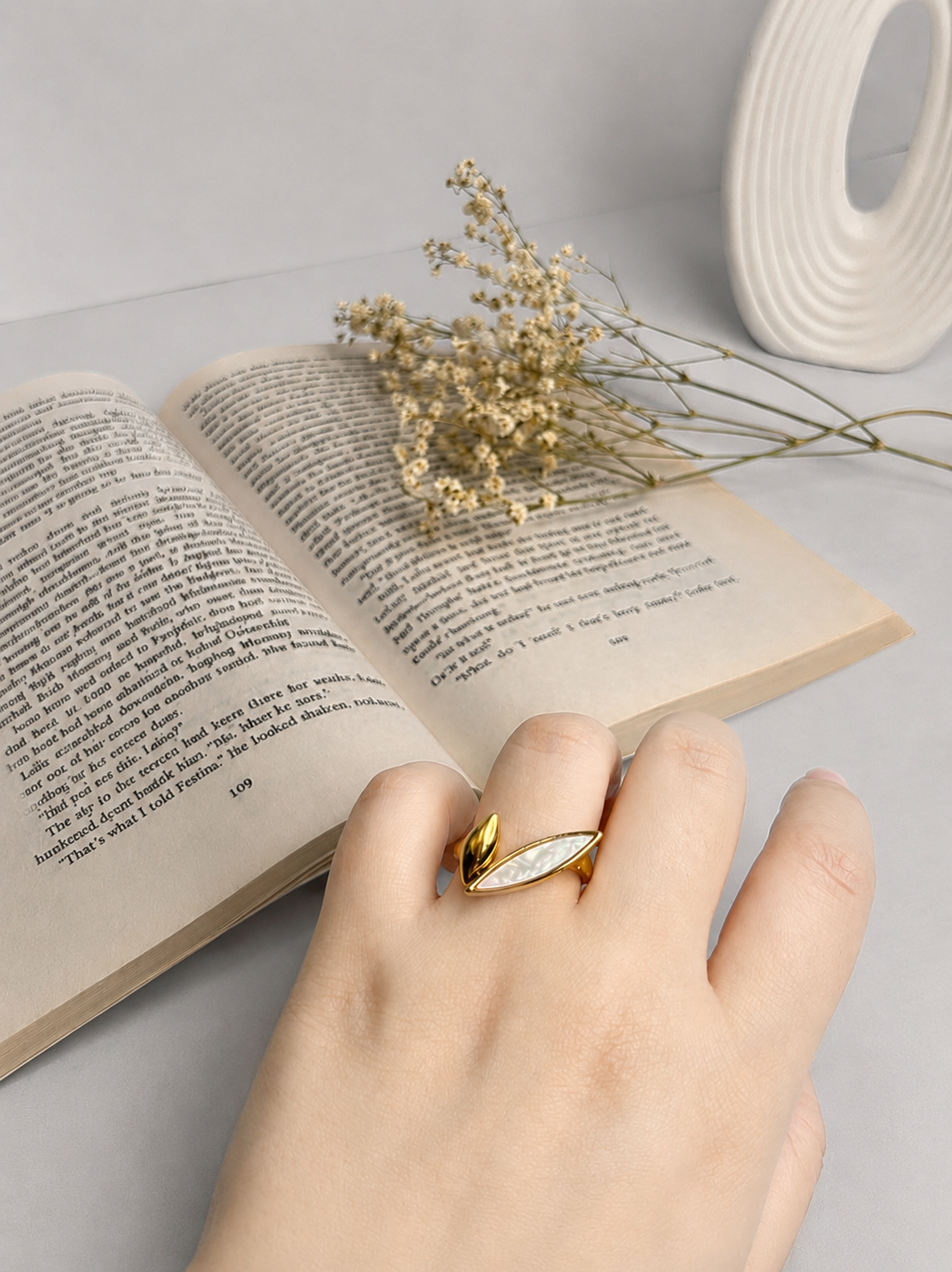 Golden Petal Ring