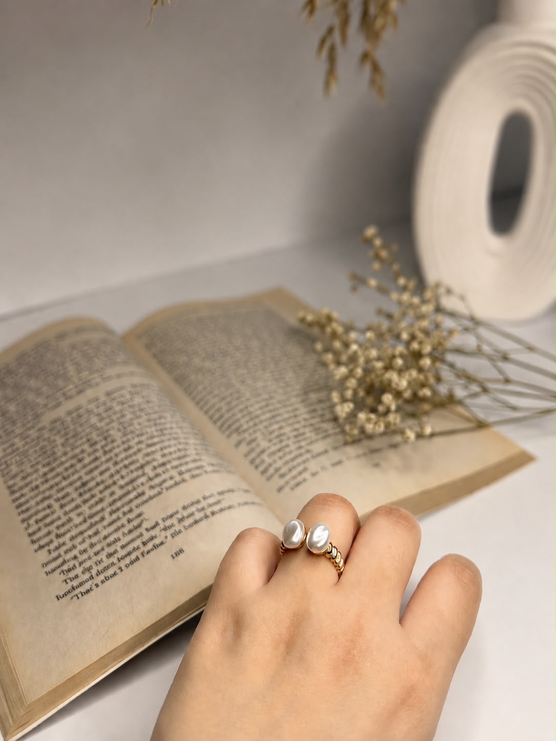 Twin Pearl Ring