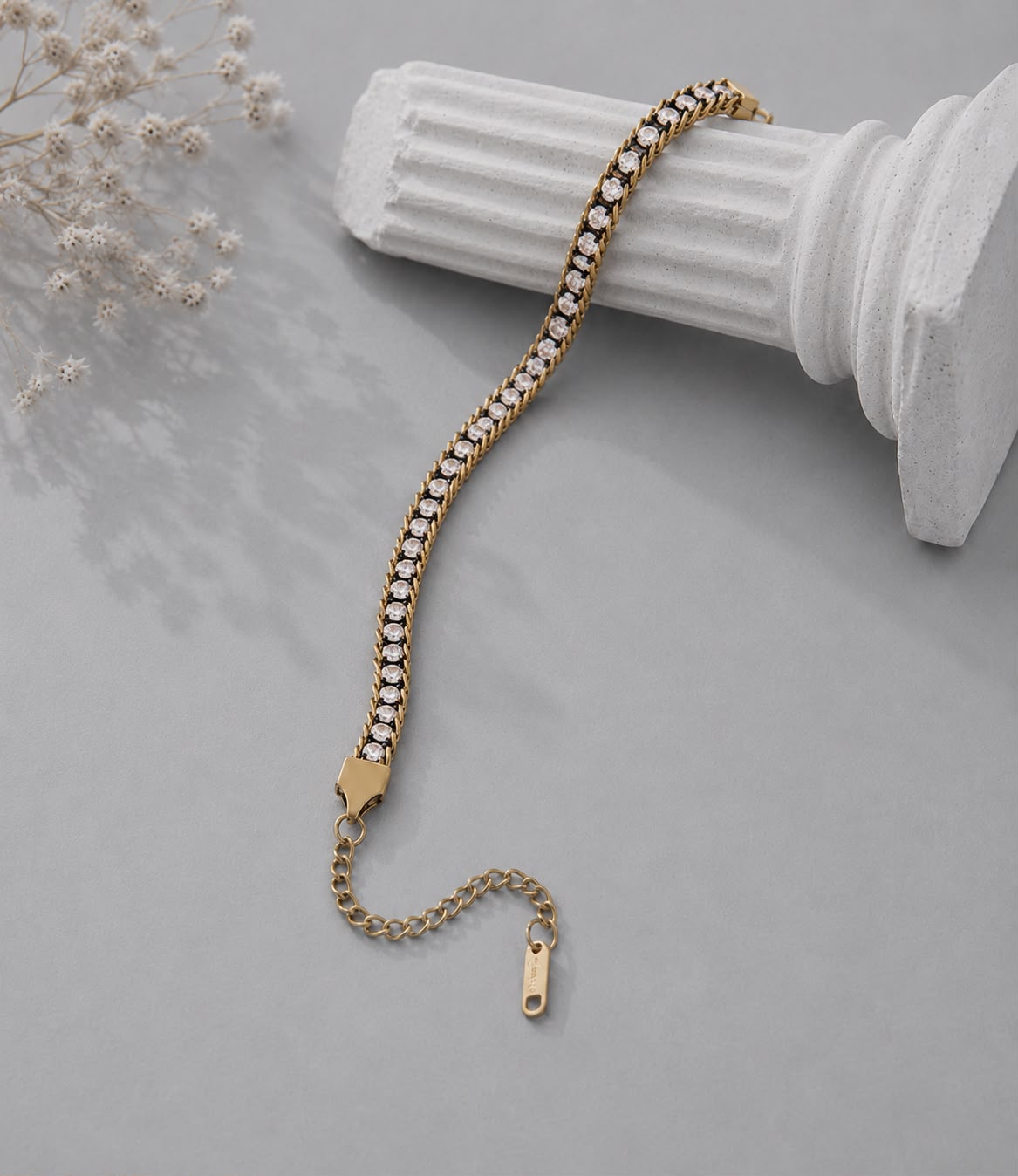 Golden Braclet with white Pearl