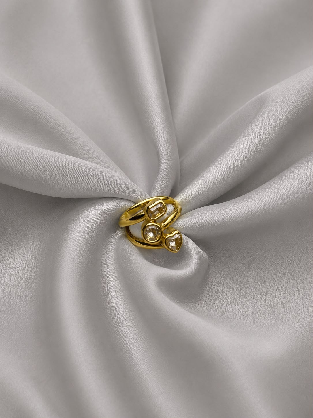 Triple Charm Elegent adjustable  Ring