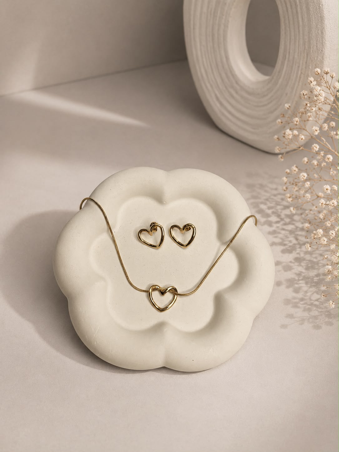 Heart set ( Necklace_Studs)