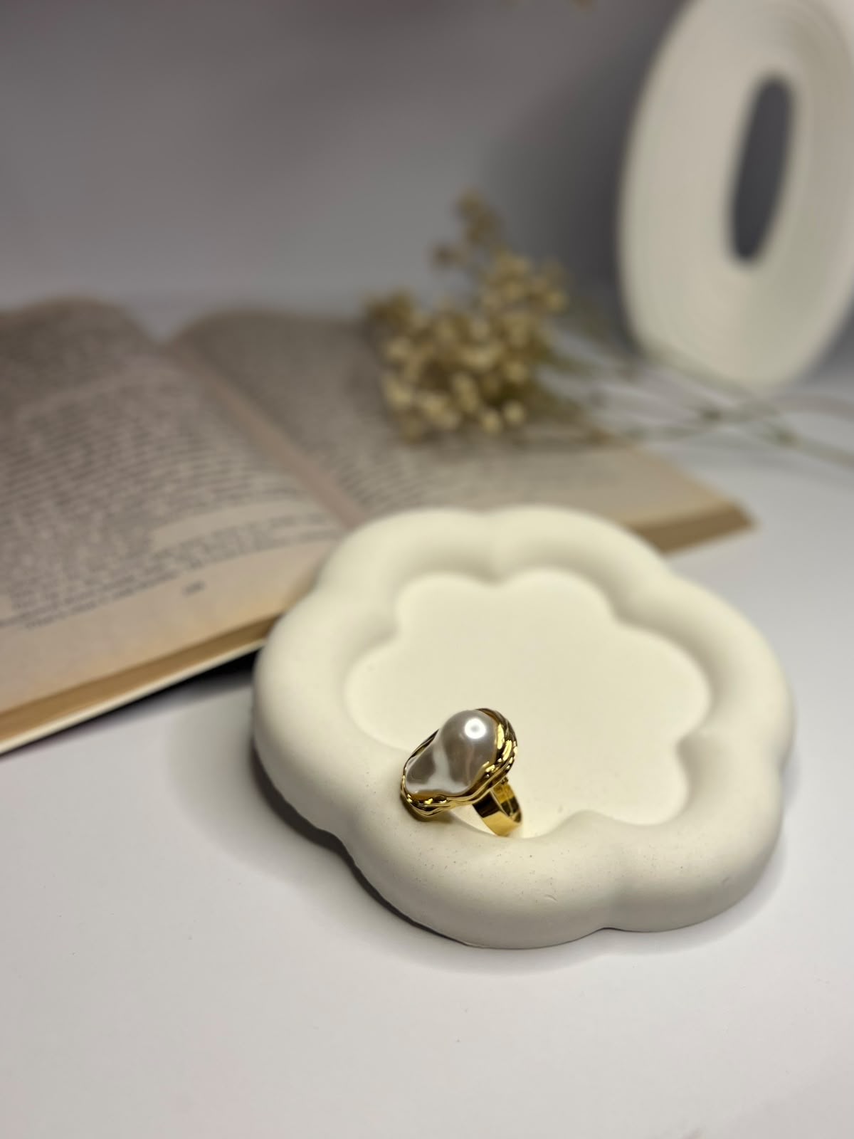 Pearl Whisper Ring (Adjustable)